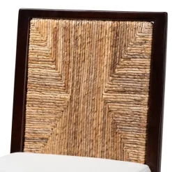 Kirkland's Home Abaca And Mahogany Armless Dining Chair- Dining Chairs