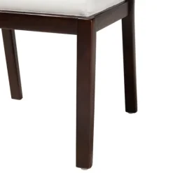 Kirkland's Home Abaca And Mahogany Armless Dining Chair- Dining Chairs