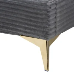 Kirkland's Home Abba Velvet Ribbed Queen Bed Frame- Beds & Headboards