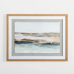 Kirkland's Home Abstract Desert Blues Framed Art Print- Framed Art