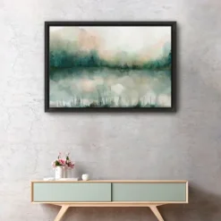 Kirkland's Home Abstract Foggy Marsh Framed Wall Art- Framed Art