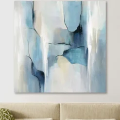 Kirkland's Home Abstract In Blues Giclee Canvas Art Print- Canvas Art