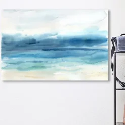 Kirkland's Home Abstract Indigo Seascape Giclee Canvas Art Print- Canvas Art