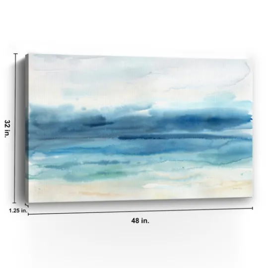 Kirkland's Home Abstract Indigo Seascape Giclee Canvas Art Print- Canvas Art