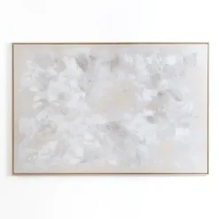 Kirkland's Home Abstract White Framed Canvas Art Print- Canvas Art