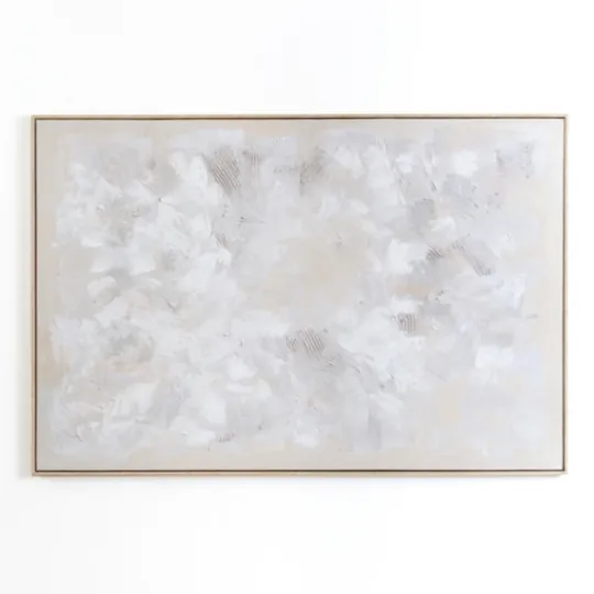 Kirkland's Home Abstract White Framed Canvas Art Print- Canvas Art