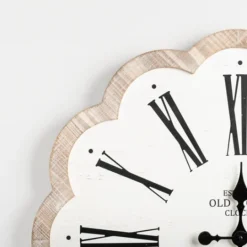 Kirkland's Home Adelyn Scalloped Edge Wood Clock- Clocks
