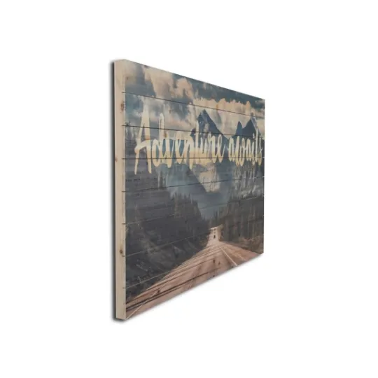 Kirkland's Home Adventure Awaits Wood Art Print- Wall Quotes & Signs