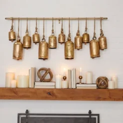 Kirkland's Home Aged Round Bells Wall Plaque- Decorative Accents