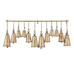 Kirkland's Home Aged Triangle Bells Wall Plaque- Decorative Accents