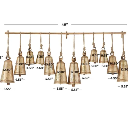 Kirkland's Home Aged Triangle Bells Wall Plaque- Decorative Accents