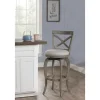Kirkland's Home Aged X Back Counter Swivel Stool- Bar Stools & Counter Height Stools