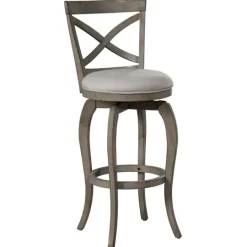 Kirkland's Home Aged X Back Counter Swivel Stool- Bar Stools & Counter Height Stools