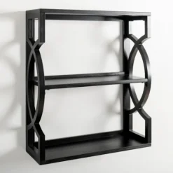 Kirkland's Home Agnes Black 3-Tier Wall Shelf- Shelves