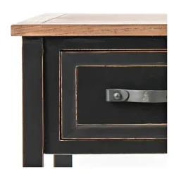 Kirkland's Home Ainsly Distressed Oak Top Console Table- Console Tables