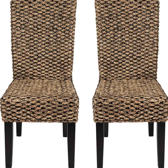 Kirkland's Home Alana Water Hyacinth Parson Chairs, Set Of 2- Dining Chairs
