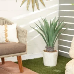Kirkland's Home Aloe Barbadensis In Pebble Planter- Arrangements & Greenery