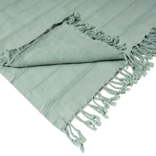 Kirkland's Home Aloe Woven Stripes Cotton Throw- Blankets & Throws
