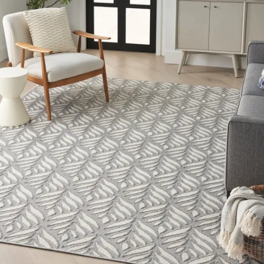 Kirkland's Home Aloha Ash Botanical Indoor/Outdoor Area Rug, 7X10- Outdoor Rugs
