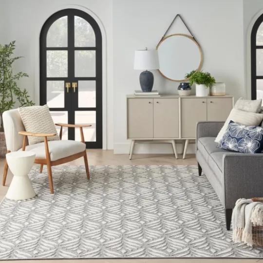 Kirkland's Home Aloha Ash Botanical Indoor/Outdoor Area Rug, 7X10- Outdoor Rugs