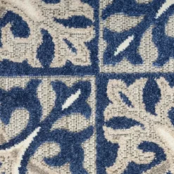 Kirkland's Home Aloha Blue Geometric Indoor/Outdoor Area Rug, 6X9- Outdoor Rugs