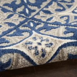 Kirkland's Home Aloha Blue Geometric Indoor/Outdoor Area Rug, 9X12- Outdoor Rugs