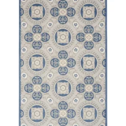 Kirkland's Home Aloha Blue Medallion Indoor/Outdoor Area Rug, 5X7- Outdoor Rugs