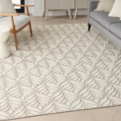 Kirkland's Home Aloha Ivory Botanical Indoor/Outdoor Area Rug, 3X5- Outdoor Rugs