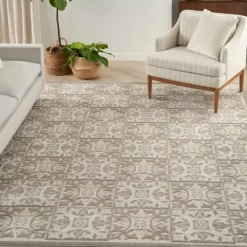 Kirkland's Home Aloha Ivory Geometric Indoor/Outdoor Rug, 7X10- Outdoor Rugs