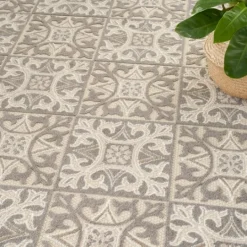 Kirkland's Home Aloha Ivory Geometric Indoor/Outdoor Area Rug, 5X7- Outdoor Rugs