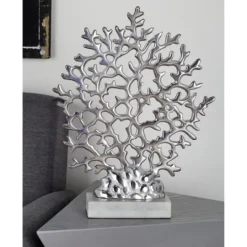Kirkland's Home Aluminum And Marble Coral Statuary- Statues & Figurines
