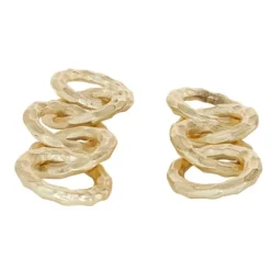 Kirkland's Home Aluminum Chain Link Sculptures, Set Of 2- Statues & Figurines