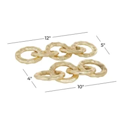 Kirkland's Home Aluminum Chain Link Sculptures, Set Of 2- Statues & Figurines