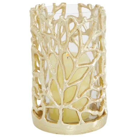 Kirkland's Home Aluminum Coral Hurricane, 8 In.- Candle Holders