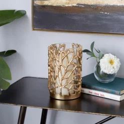 Kirkland's Home Aluminum Coral Hurricane, 8 In.- Candle Holders