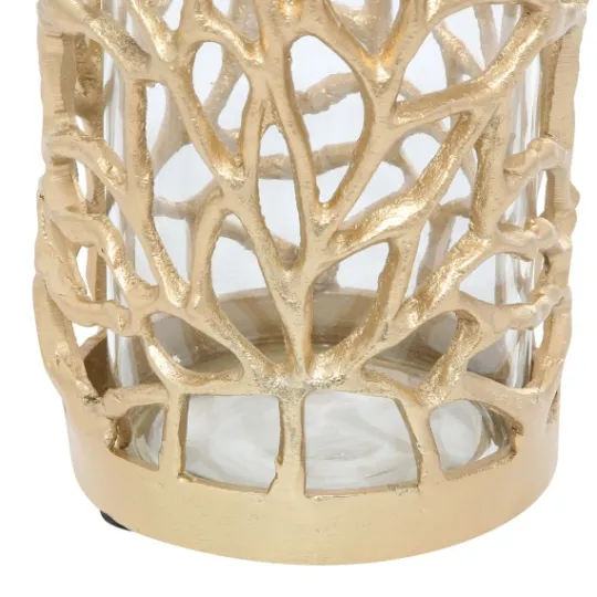 Kirkland's Home Aluminum Coral Hurricane, 8 In.- Candle Holders