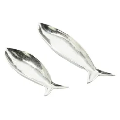 Kirkland's Home Aluminum Metallic Fish Trays, Set Of 2- Decorative Trays
