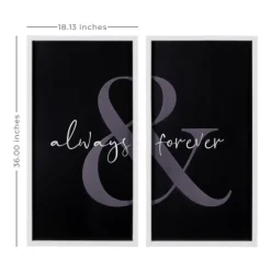 Kirkland's Home Always & Forever Framed Wall Plaques, Set Of 2- Wall Quotes & Signs