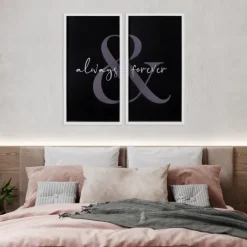 Kirkland's Home Always & Forever Framed Wall Plaques, Set Of 2- Wall Quotes & Signs