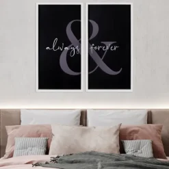Kirkland's Home Always & Forever Framed Wall Plaques, Set Of 2- Wall Quotes & Signs