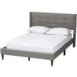 Kirkland's Home Amala Button Tufted Queen Bed Frame- Beds & Headboards