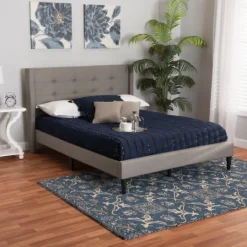 Kirkland's Home Amala Button Tufted Queen Bed Frame- Beds & Headboards