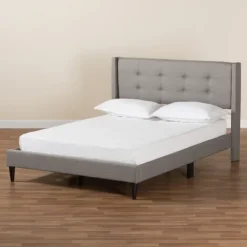 Kirkland's Home Amala Button Tufted Queen Bed Frame- Beds & Headboards