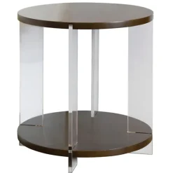 Kirkland's Home Amari Chestnut Acrylic Side Table- Accent & End Tables