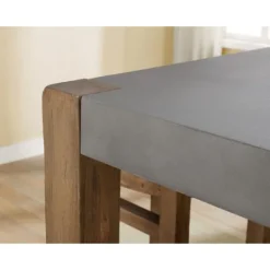 Kirkland's Home Amber Wood And Faux Concrete Dining Table- Dining Tables