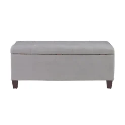 Kirkland's Home Amelia Tufted Shoe Storage Ottoman Bench- Entryway Furniture