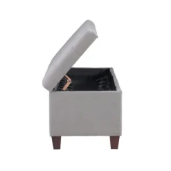 Kirkland's Home Amelia Tufted Shoe Storage Ottoman Bench- Entryway Furniture