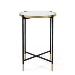 Kirkland's Home Anastasia Mirrored Metal Accent Tables, Set Of 3- Accent & End Tables