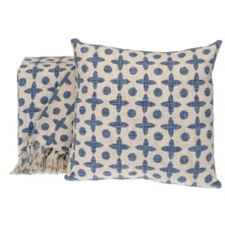 Kirkland's Home And Beige Patterned Fringe Throw- Blankets & Throws