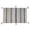 Kirkland's Home And Black Stripe With Tassel Outdoor Area Rug- Outdoor Rugs